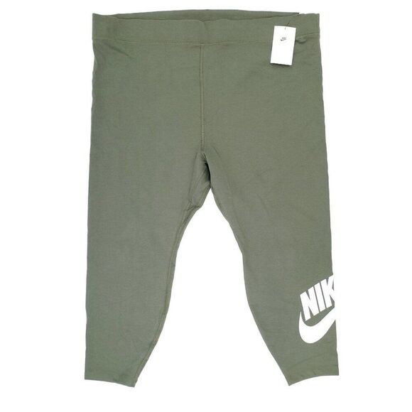Nike Women's Size 3X Olive/White Graphic HW Leggings FB3097-325 NWT - Picture 1 of 11